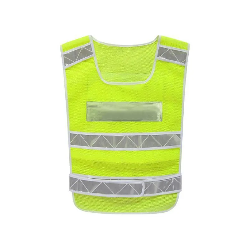15 Pcs Mesh Reflective Vest Thickened Fishing Net Cloth  Fluorescent Yellow Orange