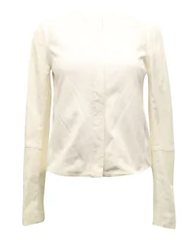 Airy Linen Longsleeve Blouse with Subtle Lace Detail