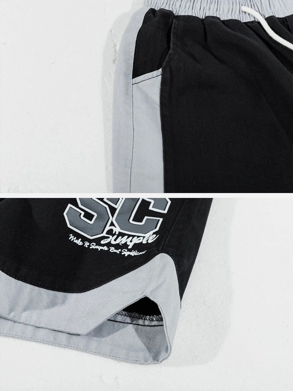 AlanBalen® - Embroidered Patchwork Shorts