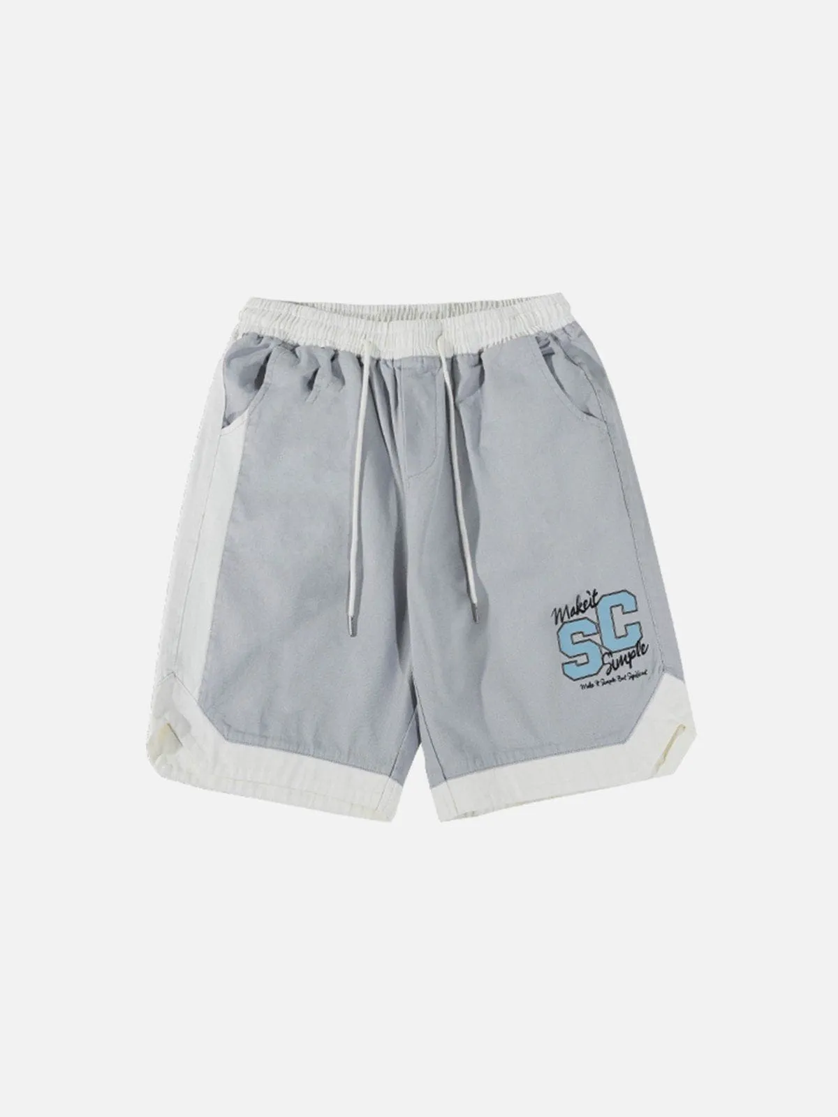 AlanBalen® - Embroidered Patchwork Shorts