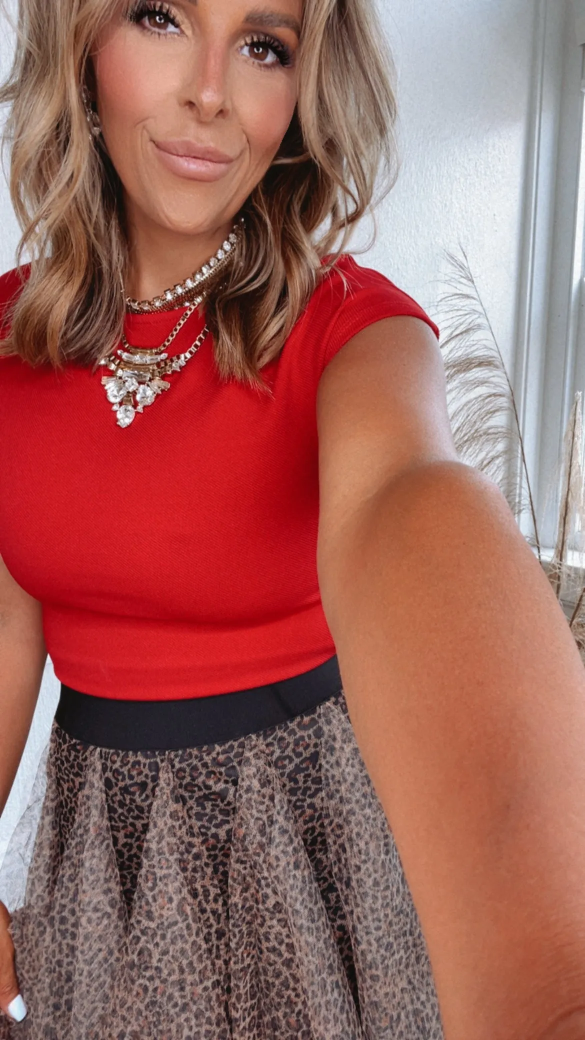 All Business Top, Red Burgundy