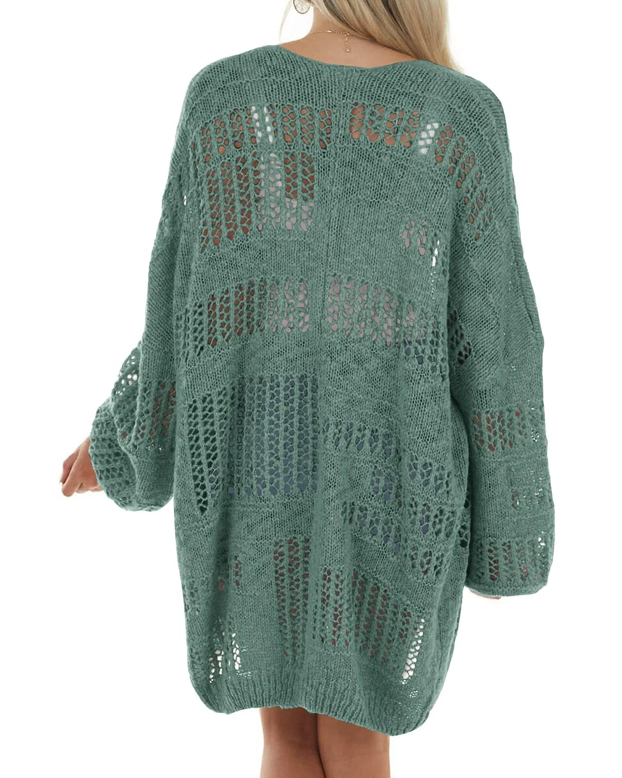 Amy Fashion - Boho Solid Color Oversized Summer Open Front Cardigans