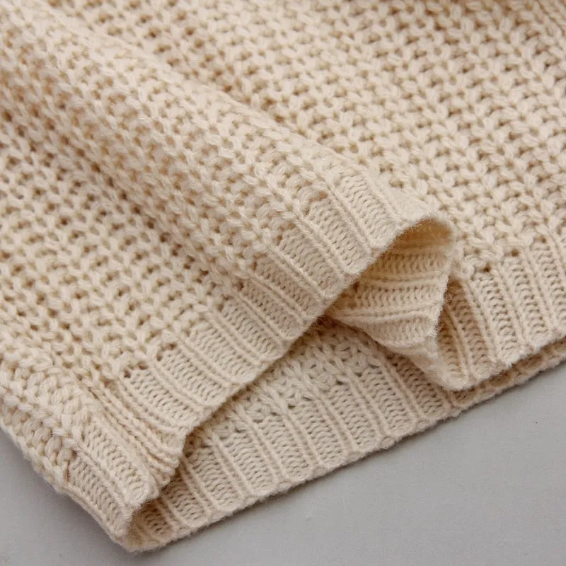 Amy Fashion - Casual Long Knitted Cardigan women V-Neck sweater