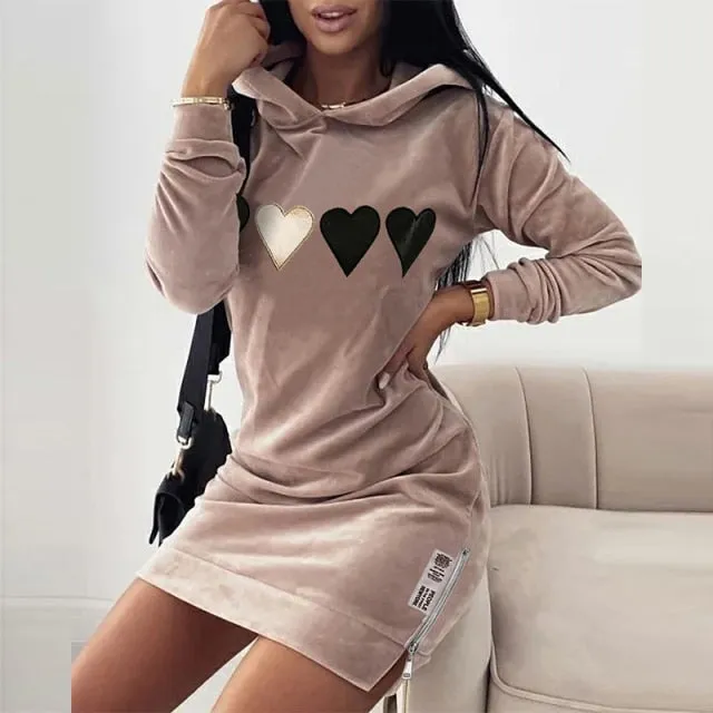 Amy Fashion - Elegant Velvet Women Mini Dress