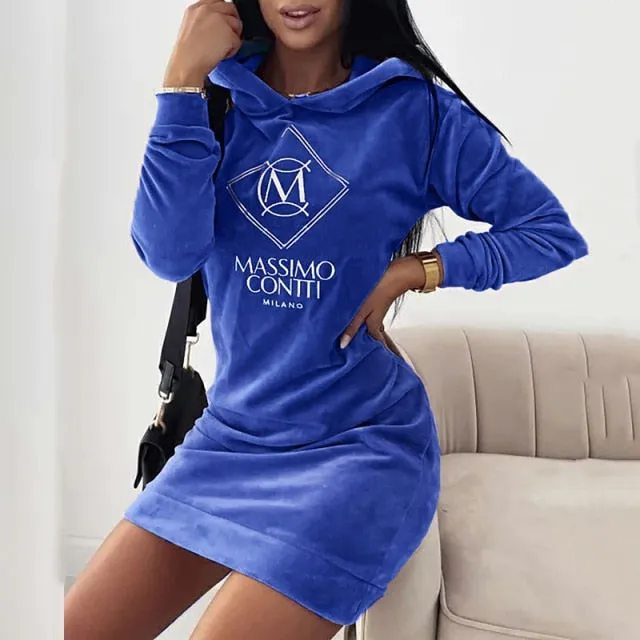 Amy Fashion - Elegant Velvet Women Mini Dress