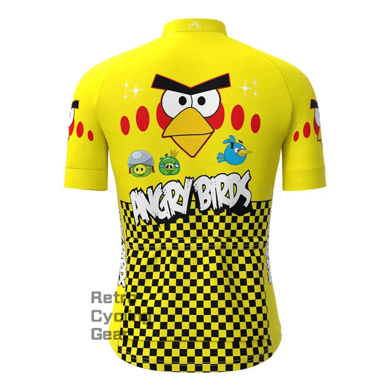 Angry Birds Yellow Short Sleeves Cycling Jersey