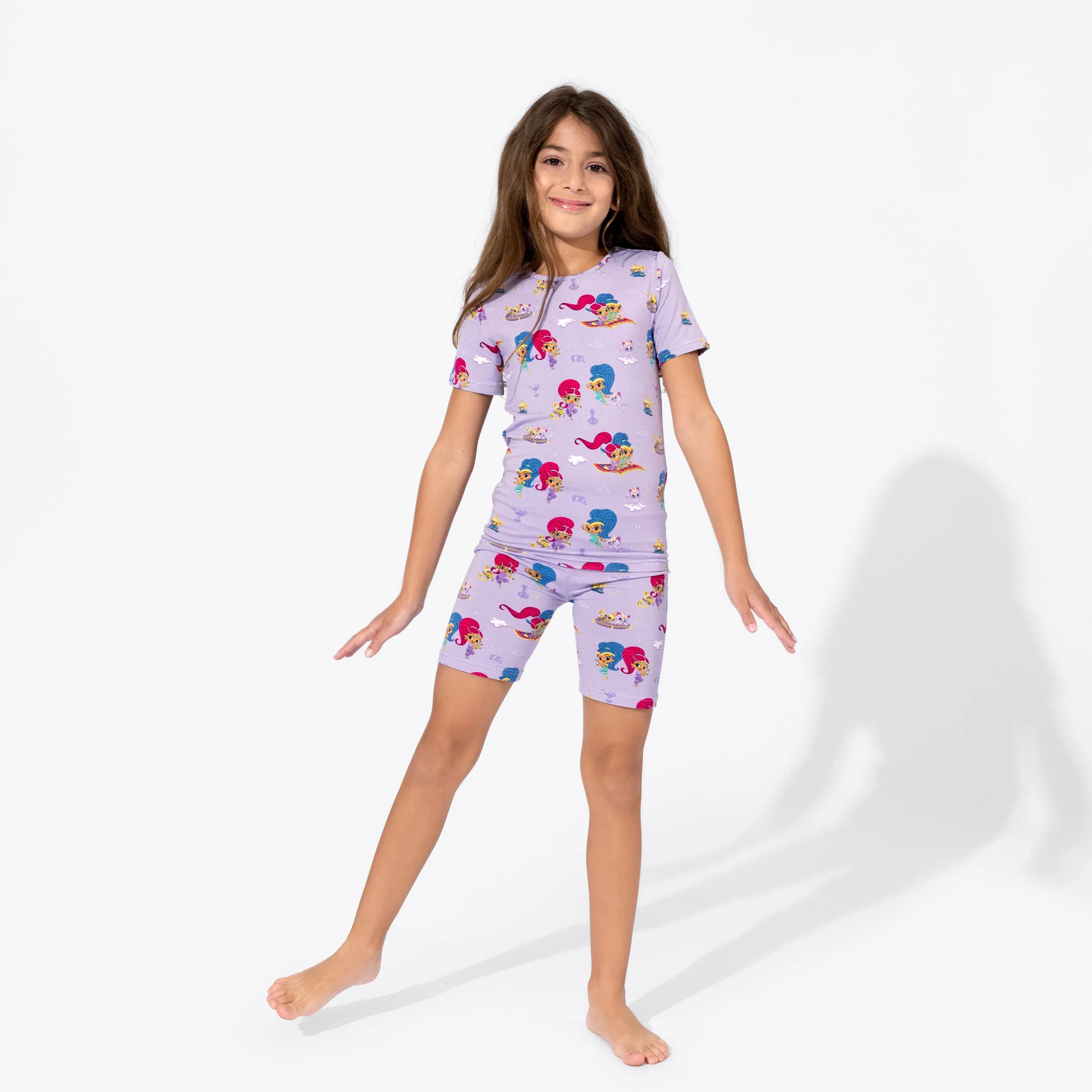 Bellabu Bear 2 piece Short Sleeve w/ Shorts PJ Set - Shimmer & Shine