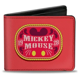 Bi-Fold Wallet - MICKEY MOUSE 1928   Mickey Riding Horse Pose Reds