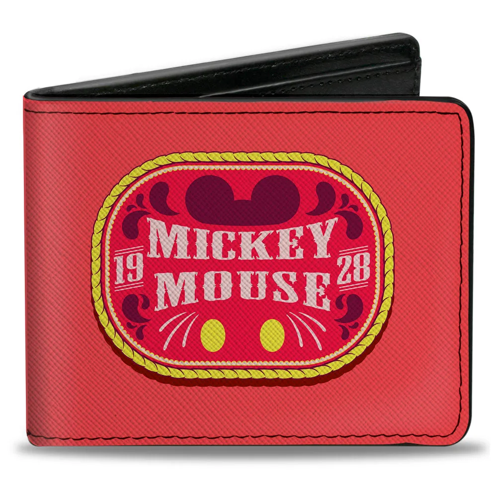 Bi-Fold Wallet - MICKEY MOUSE 1928   Mickey Riding Horse Pose Reds