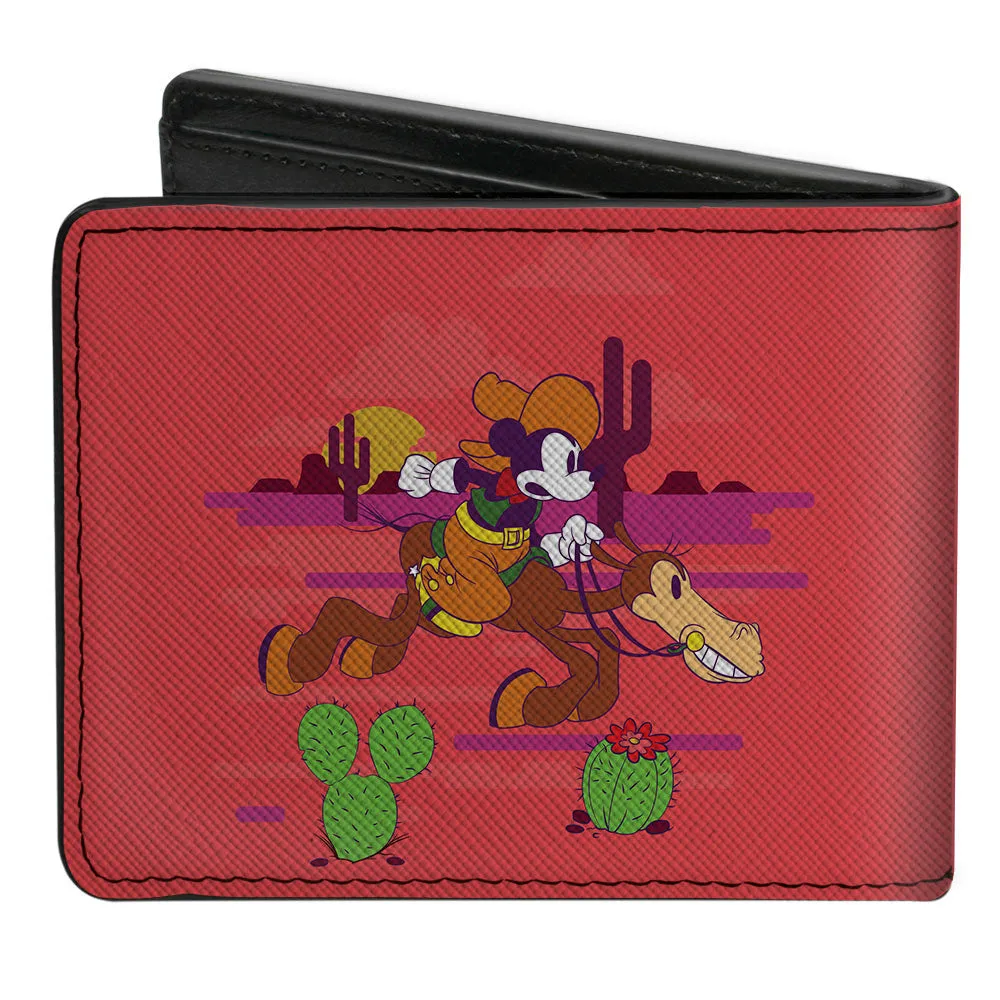 Bi-Fold Wallet - MICKEY MOUSE 1928   Mickey Riding Horse Pose Reds