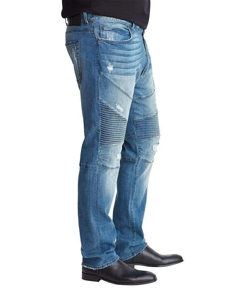 Biker Slim Straight Leg Jeans
