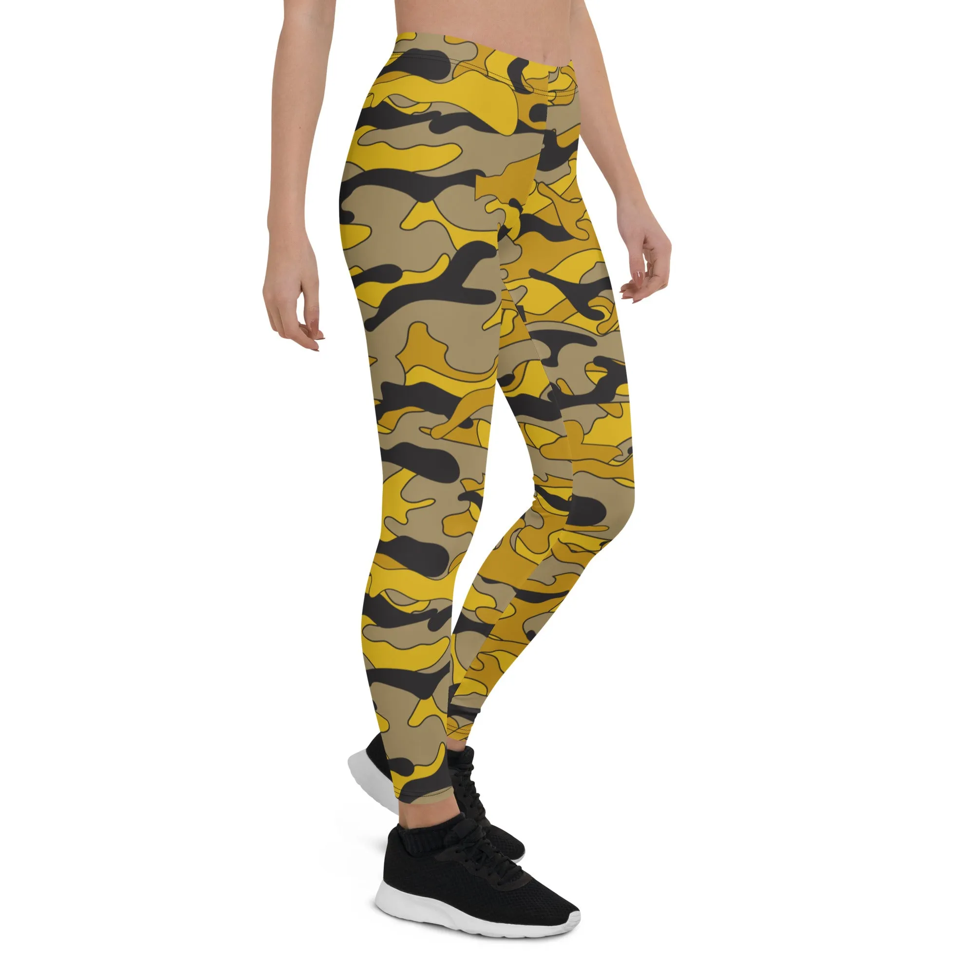 Black & Gold Camo Leggings