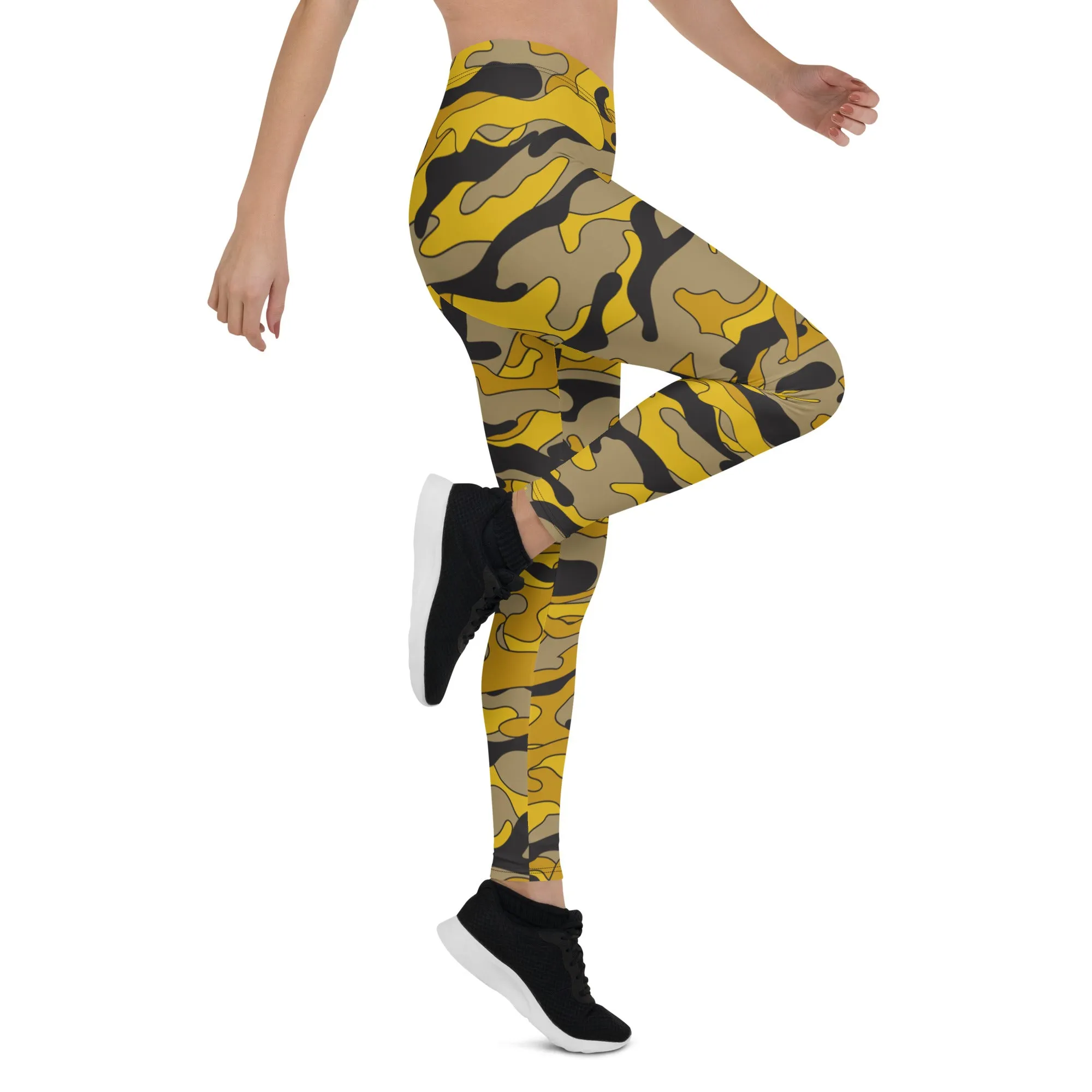 Black & Gold Camo Leggings