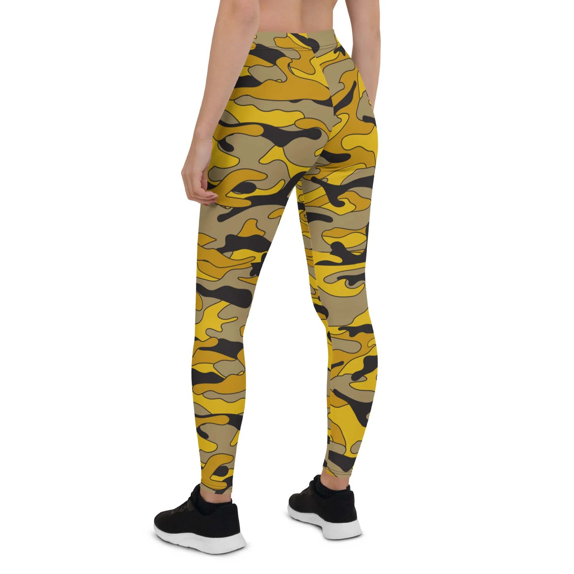 Black & Gold Camo Leggings