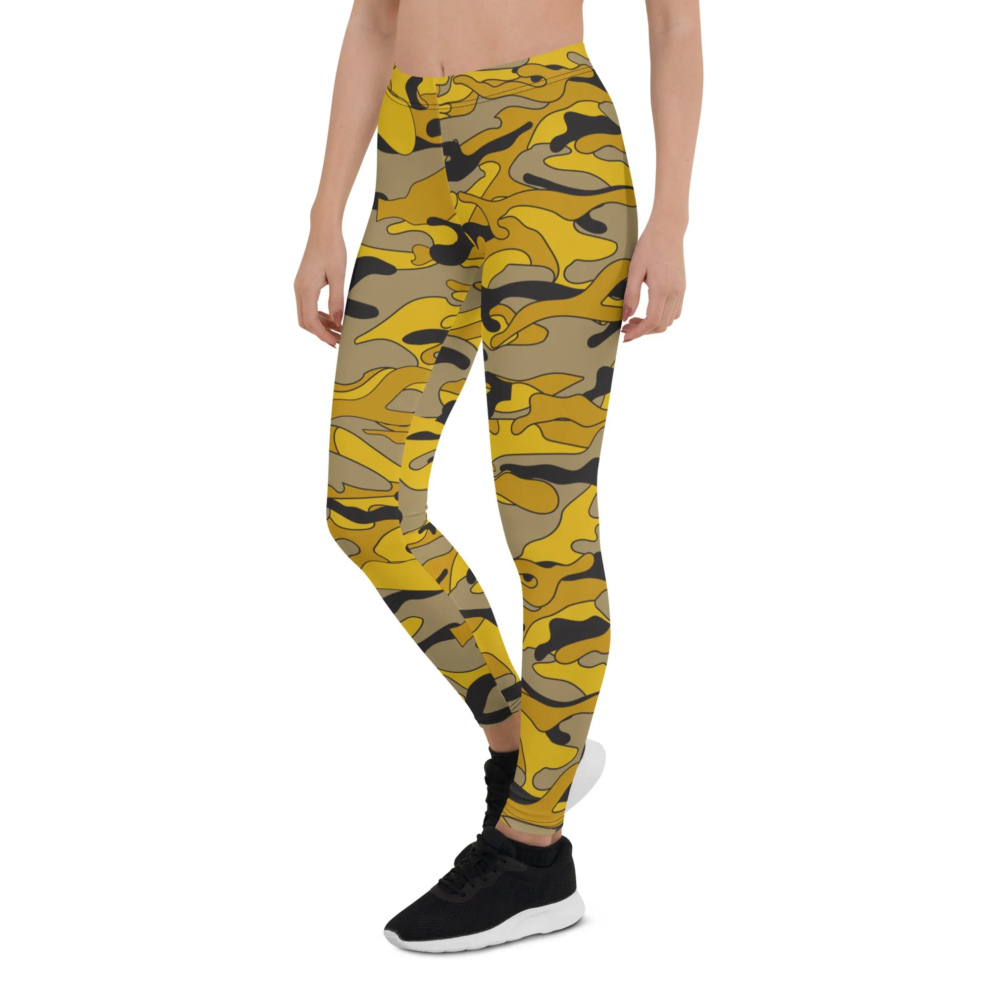 Black & Gold Camo Leggings