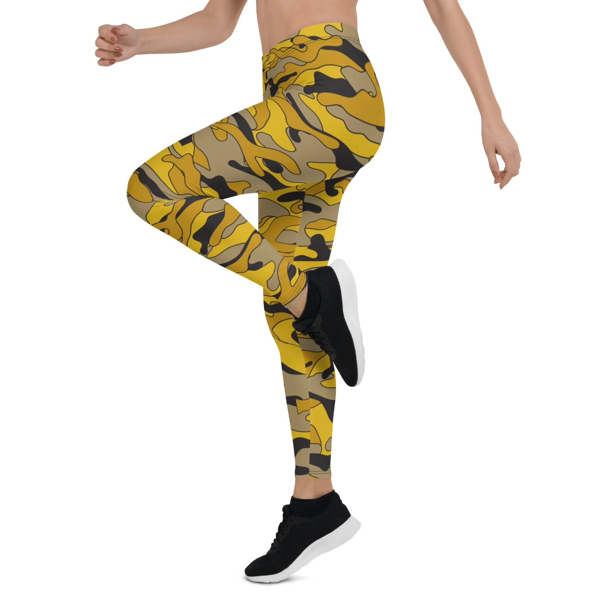 Black & Gold Camo Leggings