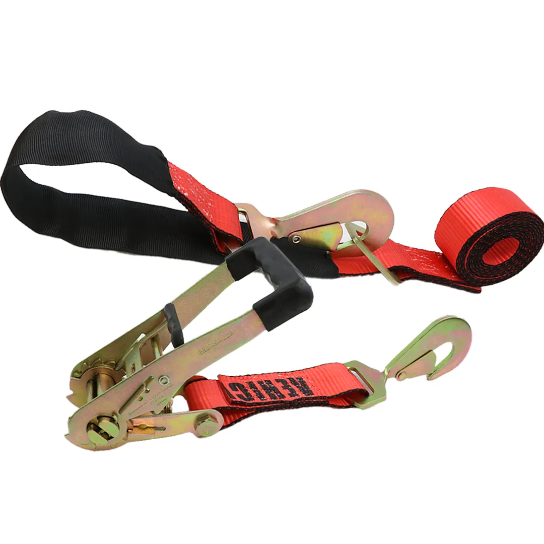 Boxer Ultimate SecureDrive: Premium Lasso-Style Heavy-Duty Car Tie Down for Unrivaled Stability and Safety - 10,000 lbs Break Strength, Featuring 2” x 9.5' Vibrant Red Strap with Twist Snap Hooks