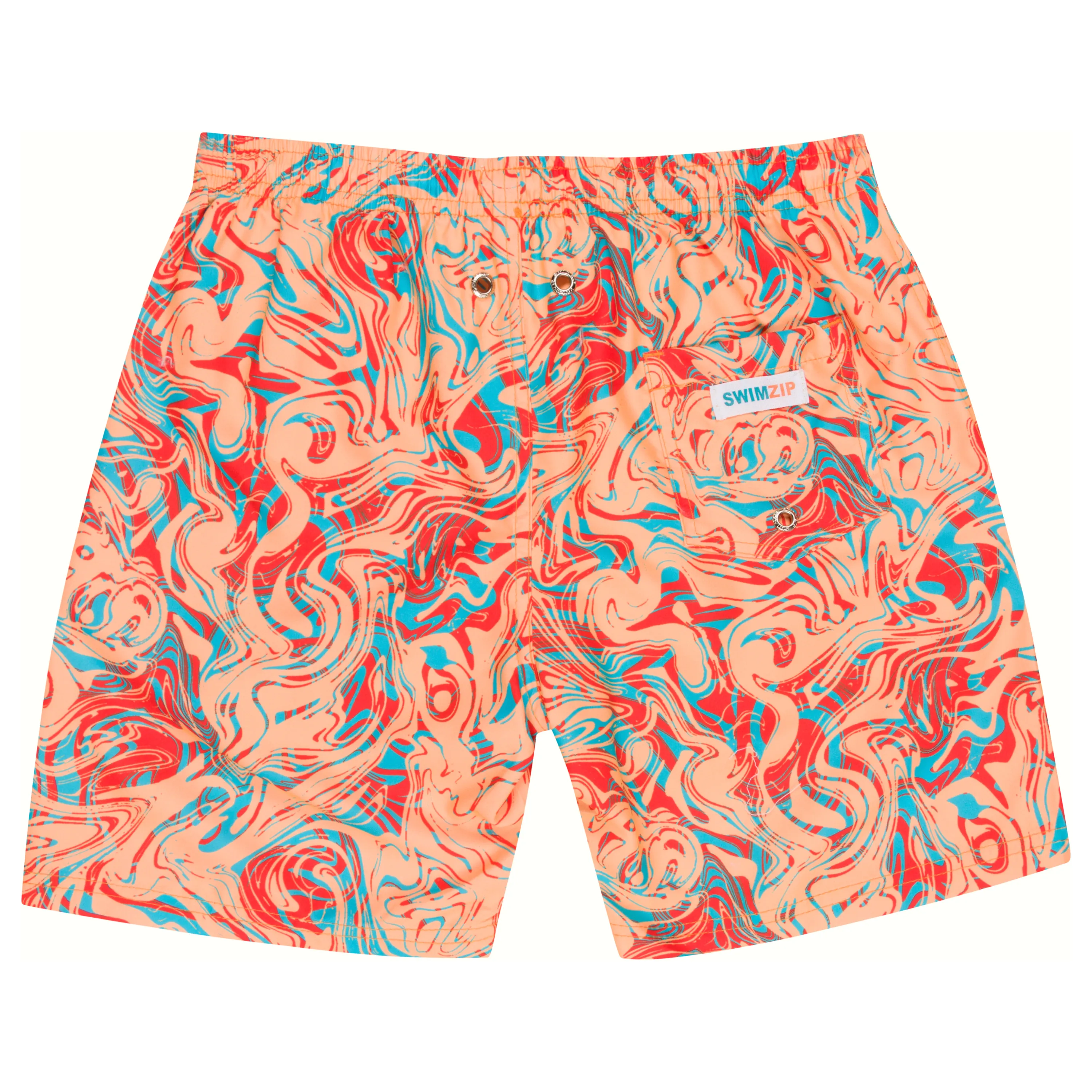 Boys Swim Trunks Boxer Brief Liner (sizes 6-14) | "Swirl"