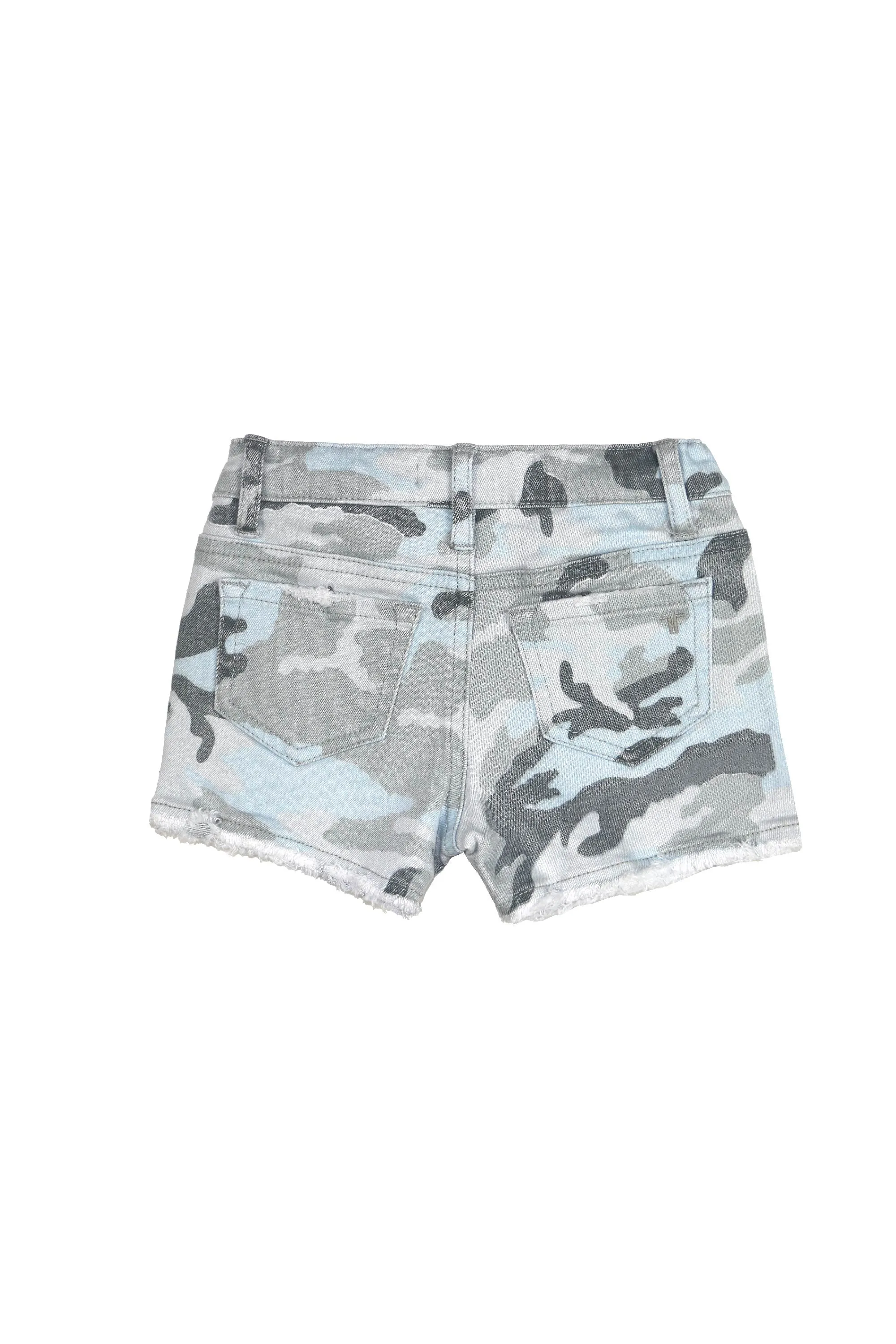 Brittany - Fray Camo Shorts