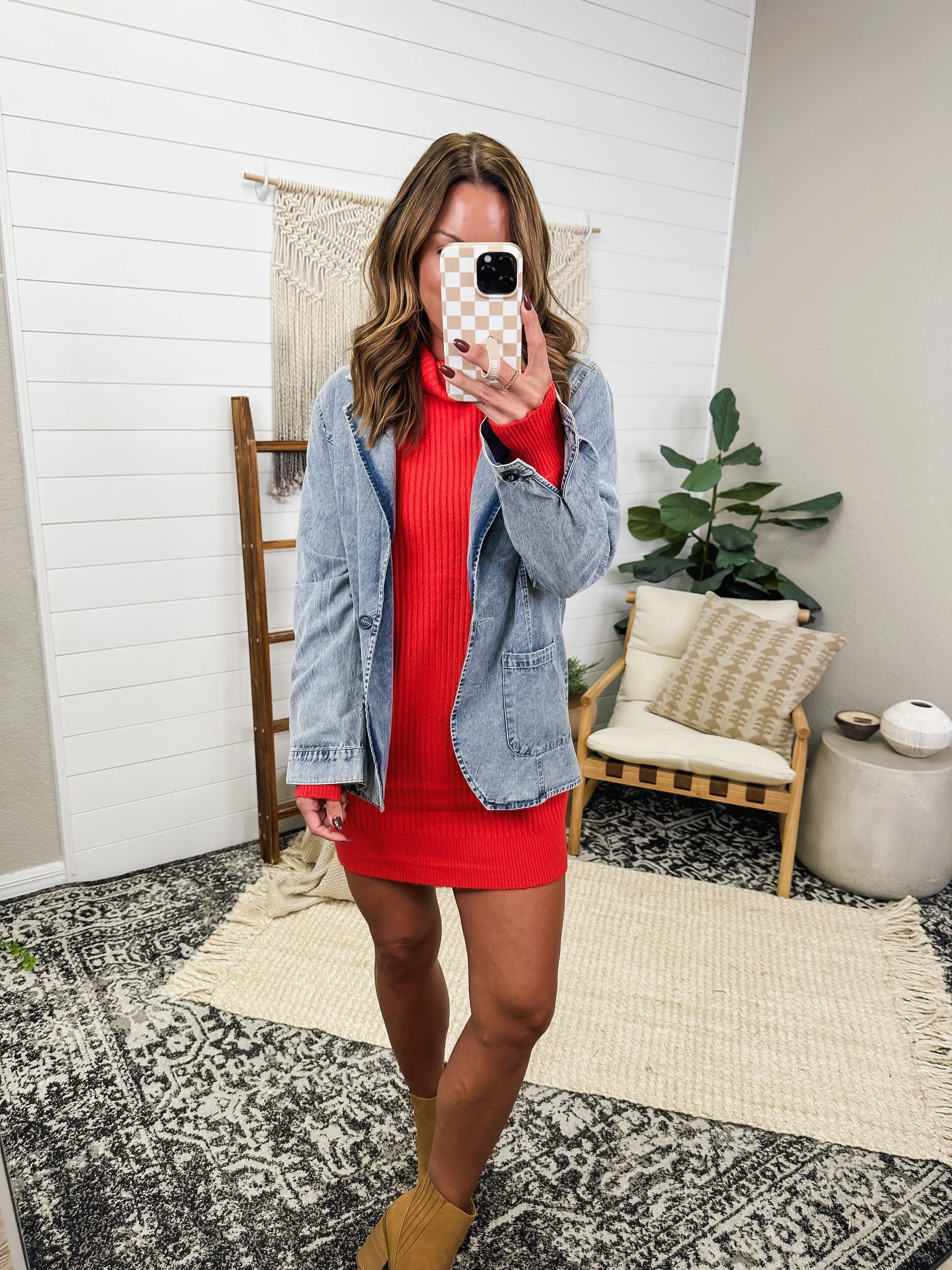 Business Brunch Denim Blazer