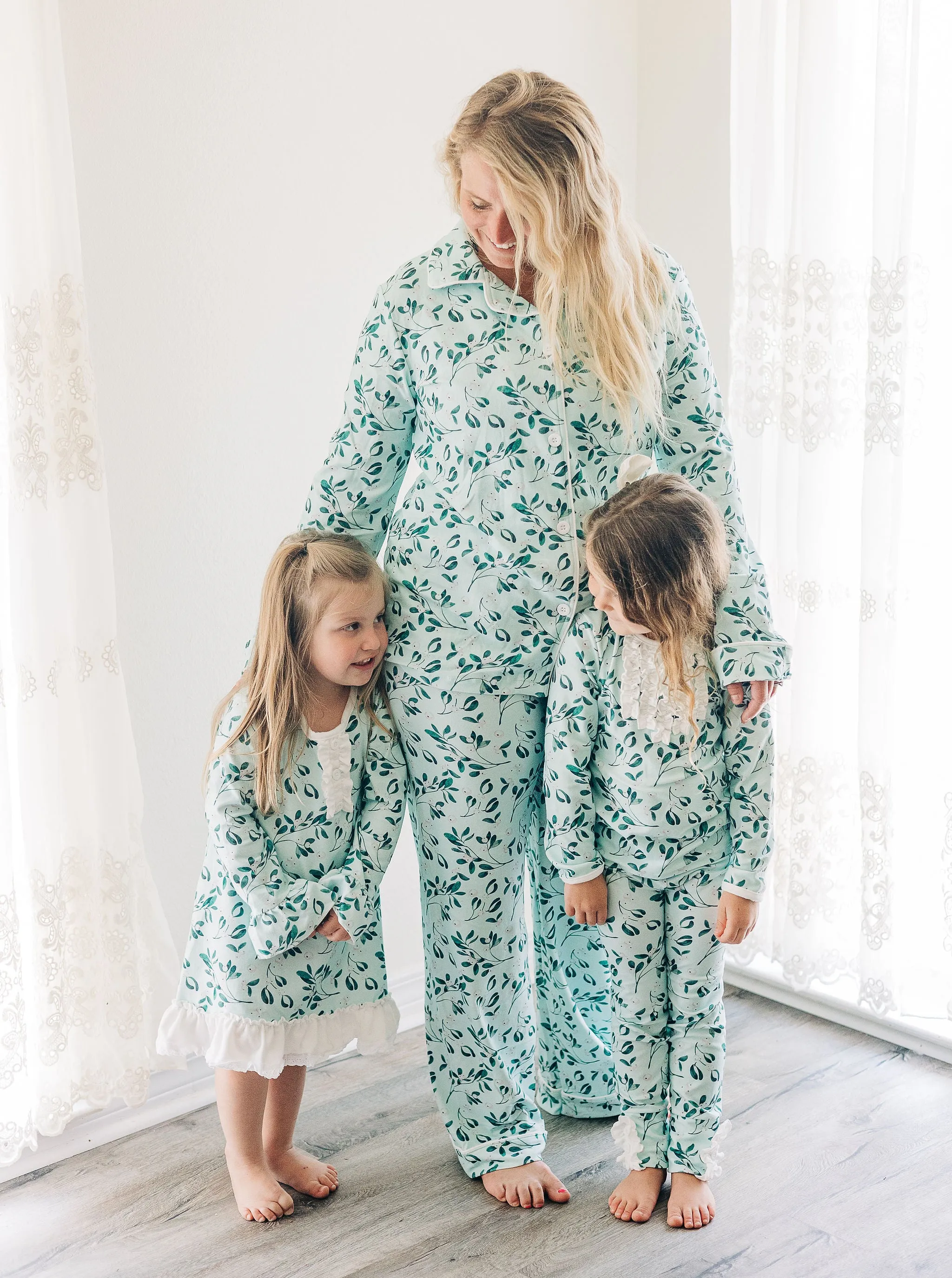 Button Down PJs - Mistletoe