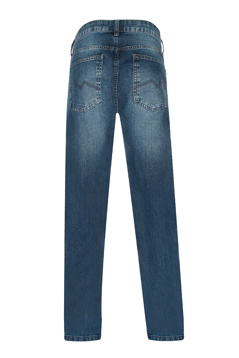 CALÇA JEANS SLIM BLUE WASH