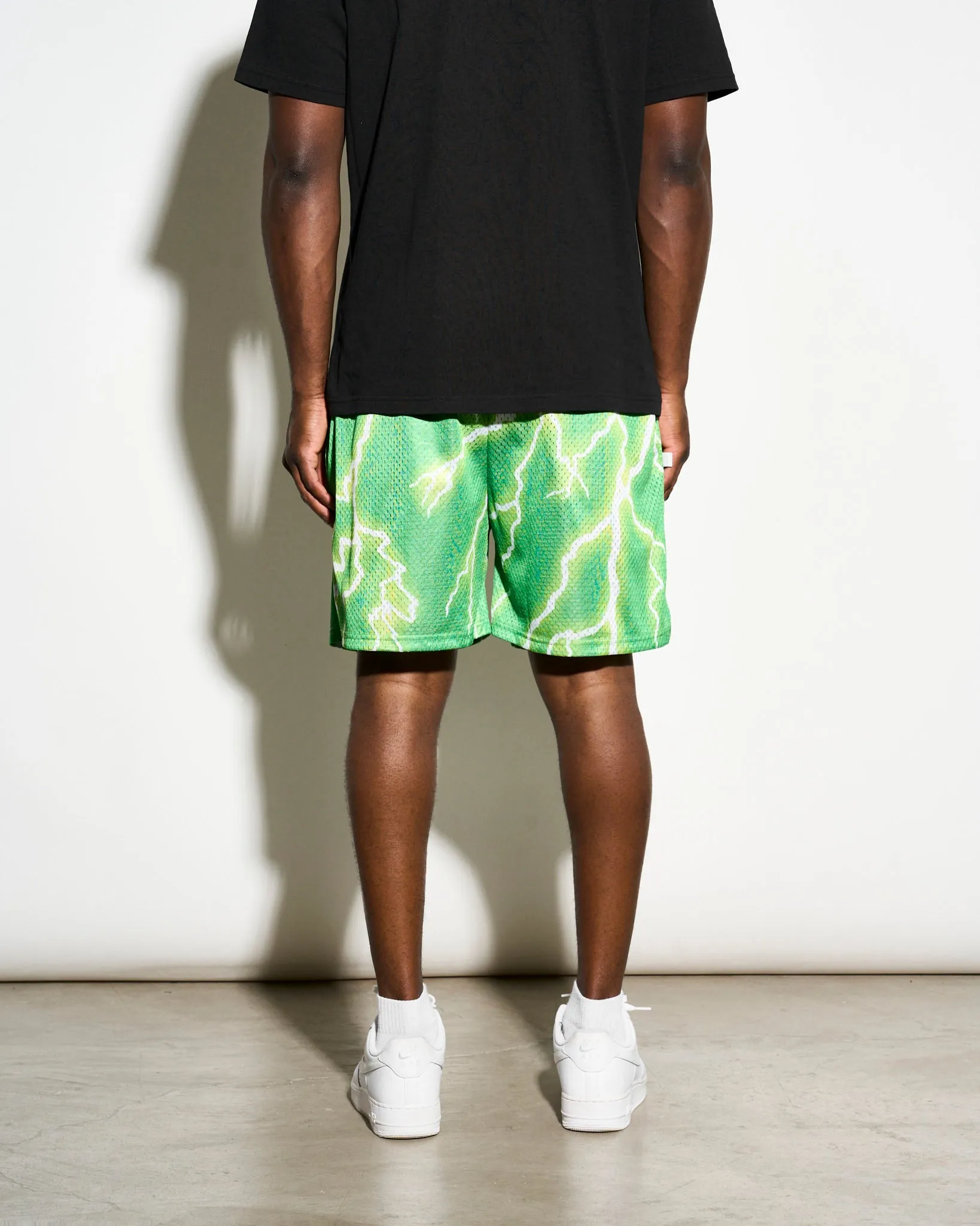 Chalk Line Neon Green Lightning Retro Shorts