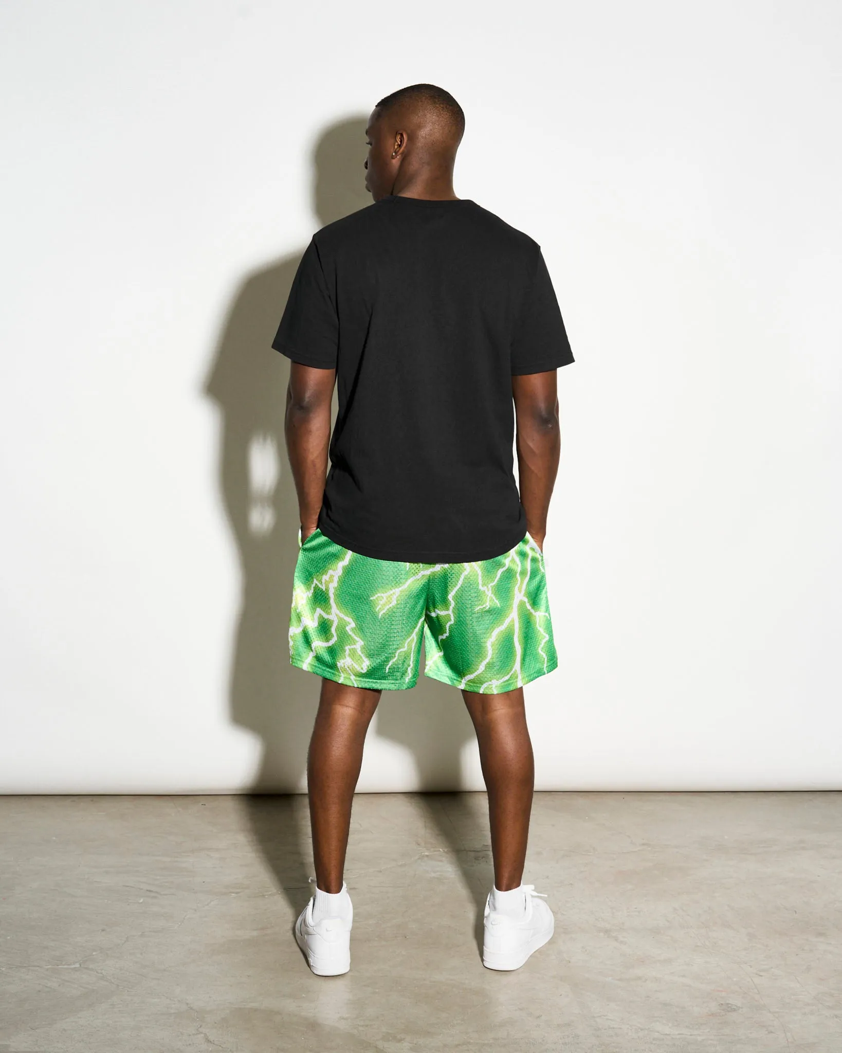 Chalk Line Neon Green Lightning Retro Shorts