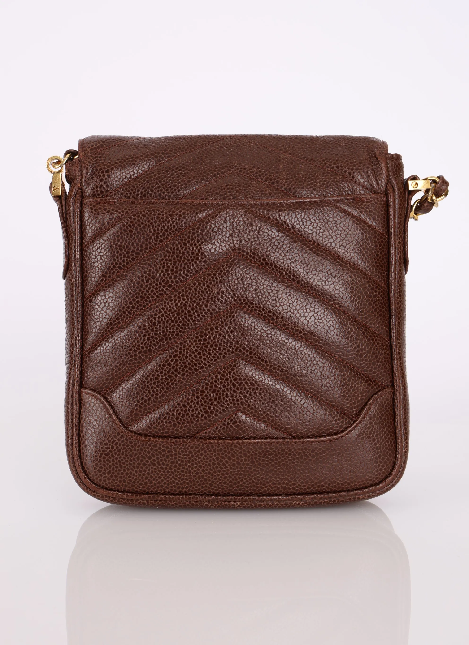 Chanel 1991 Caviar Chevron Crossbody