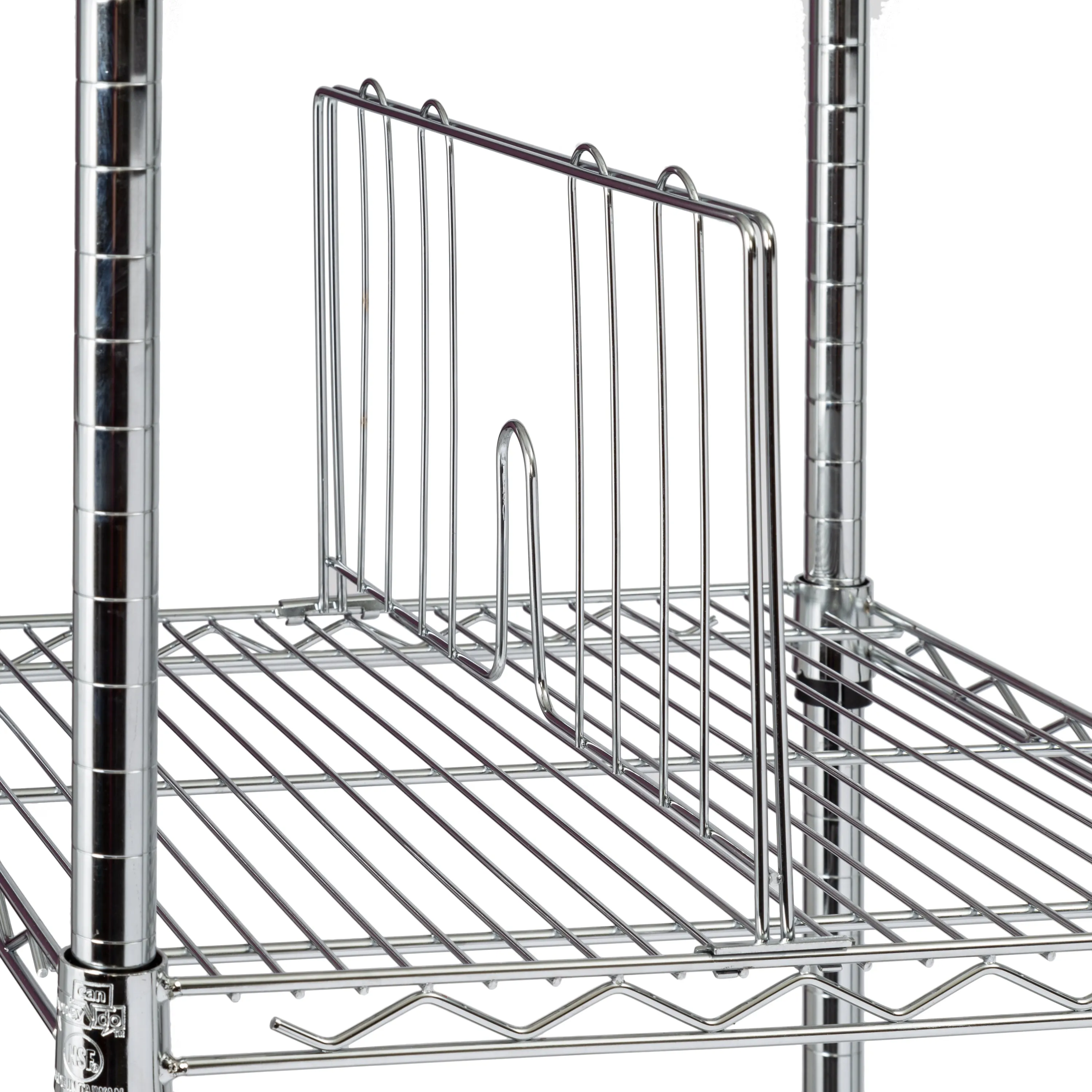 Chrome Rolling Closet with Garment Bar and Shelves