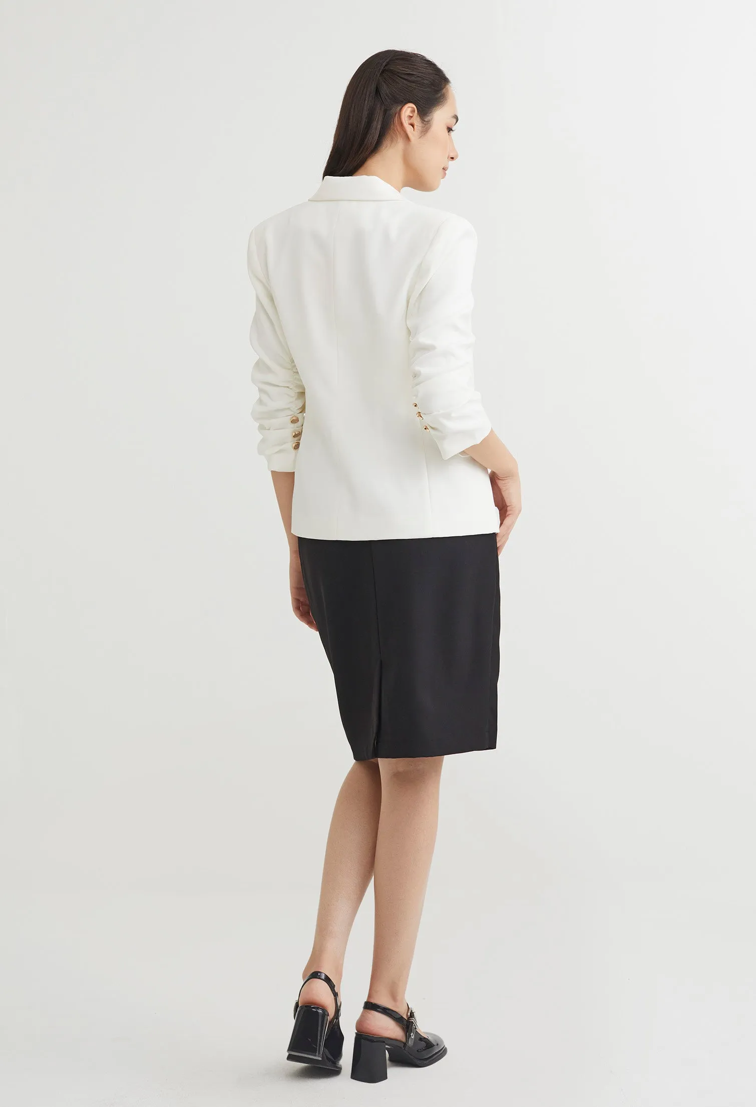 Classic Glam Three-Quarter Sleeved Blazer