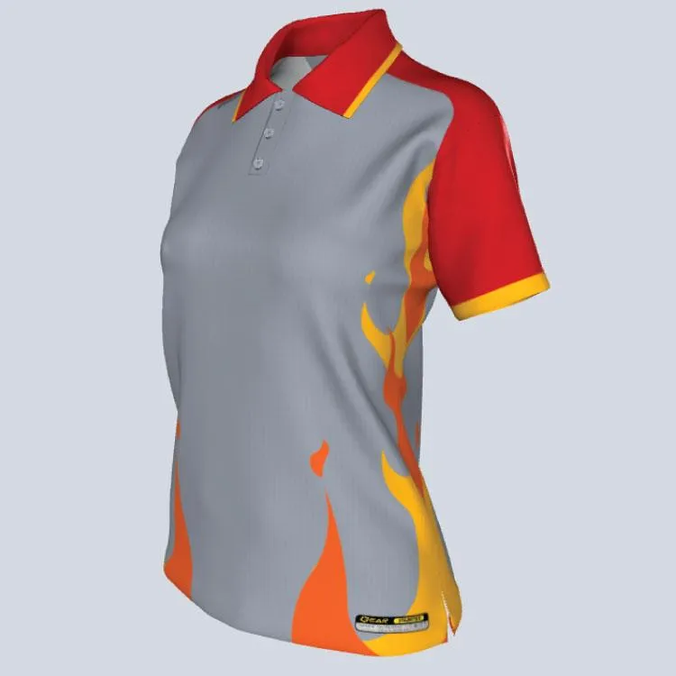 Custom Ladies Fire Polo
