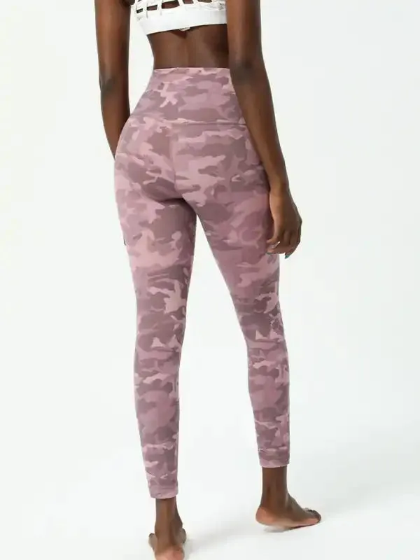 European and American camouflage yoga pants women’s double-sided nude printing yoga pants