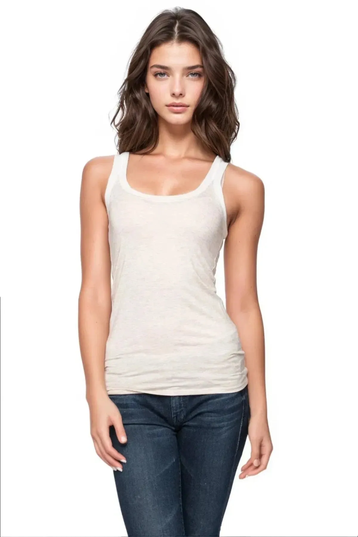 Everyday Jersey Knit Cami with Mesh Trim