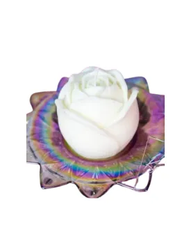 For Play Rose Drip Candle in Naked White