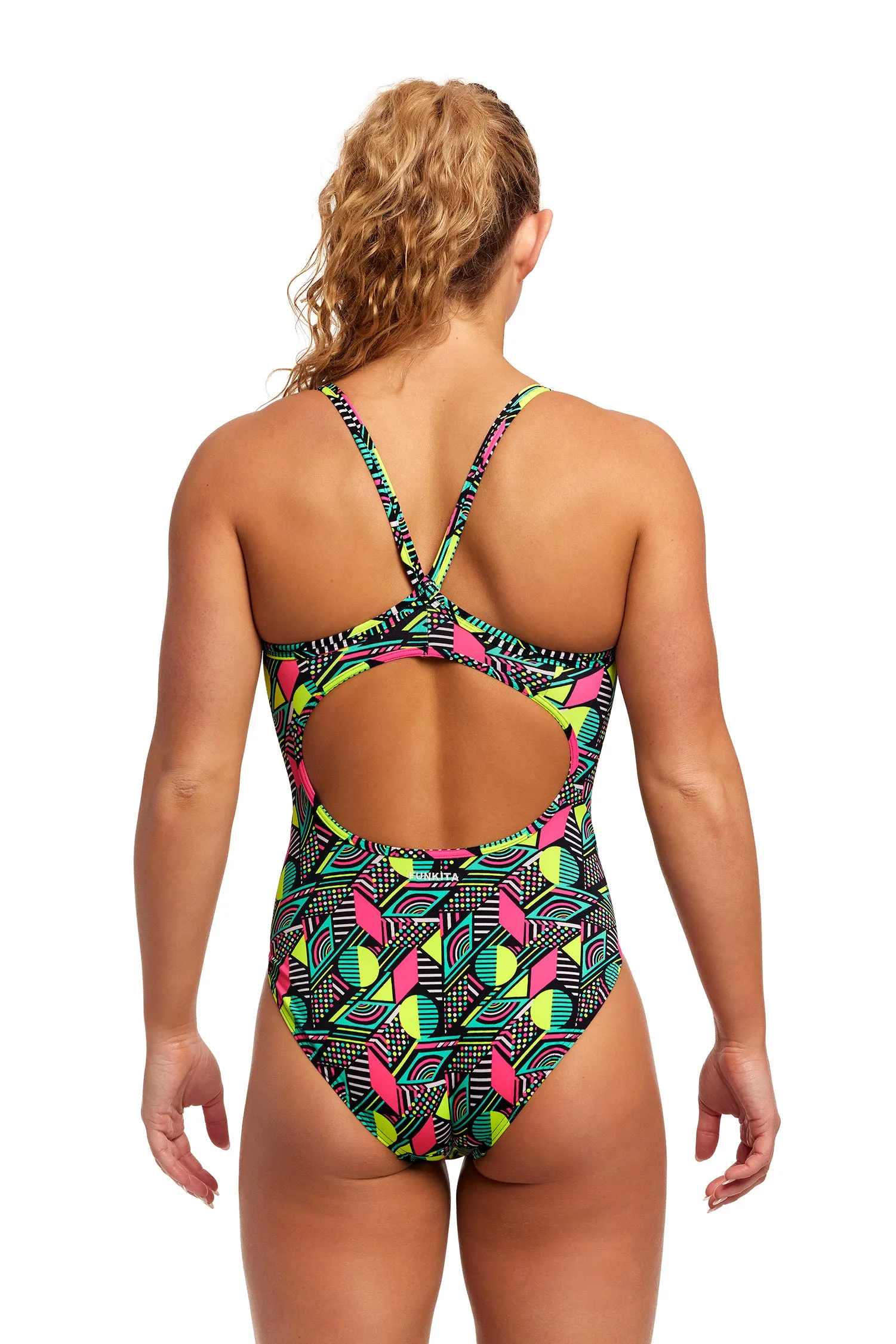 Funkita Dot Matrix Diamond Back Ladies One Piece