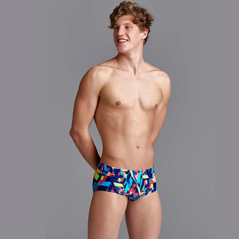 Funky Trunks - Blocked Bars - Mens Classic Trunks