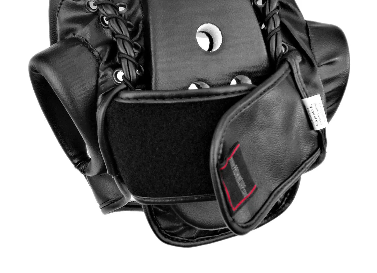 Head Gear w/Clear Shield, Synthetic Leather, Black
