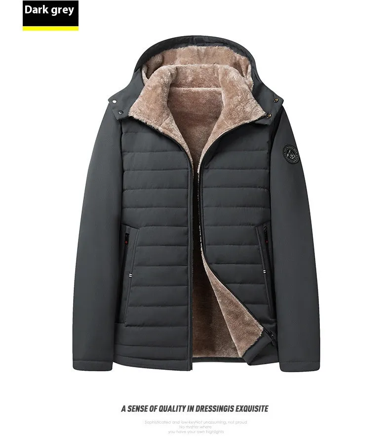 High-Quality Winter Plus Size Cotton-Padded Jackets for Middle-Aged & Elderly Men