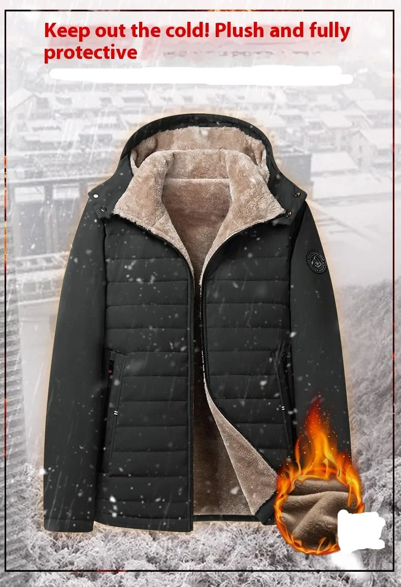 High-Quality Winter Plus Size Cotton-Padded Jackets for Middle-Aged & Elderly Men