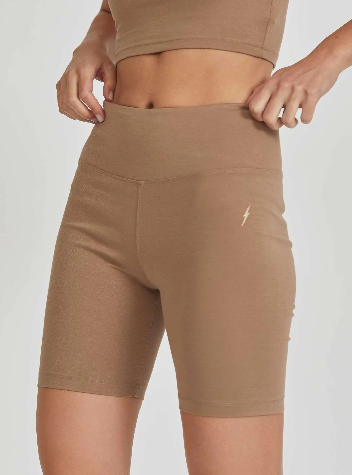 HIGH-WAISTED BIKER SHORTS