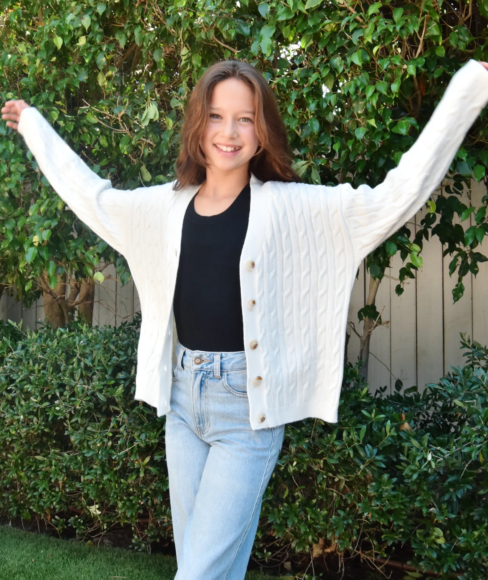 Katie J NYC Girls Kitty Cardigan