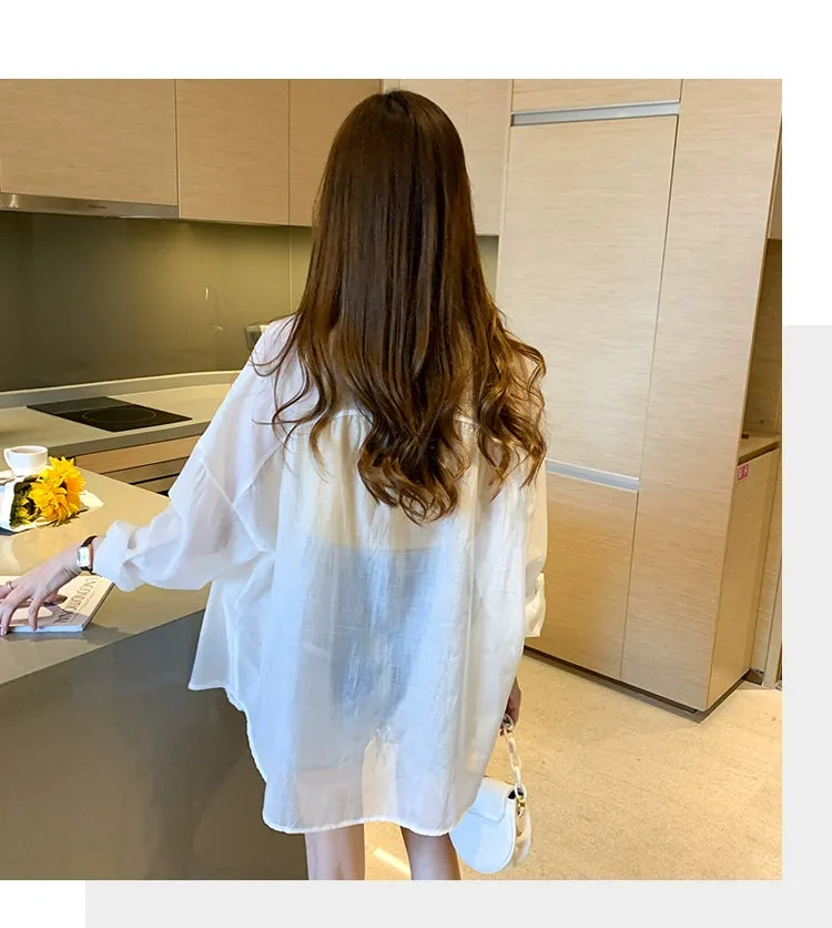 Korean-Style Loose-Fit Long-Sleeve Cardigan