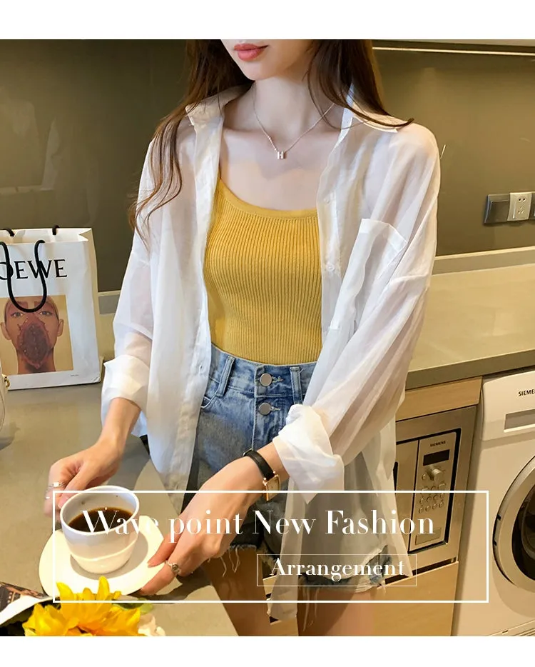 Korean-Style Loose-Fit Long-Sleeve Cardigan