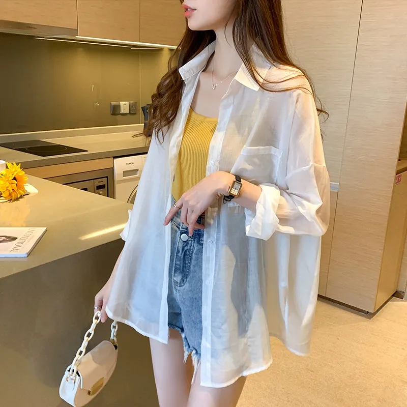Korean-Style Loose-Fit Long-Sleeve Cardigan