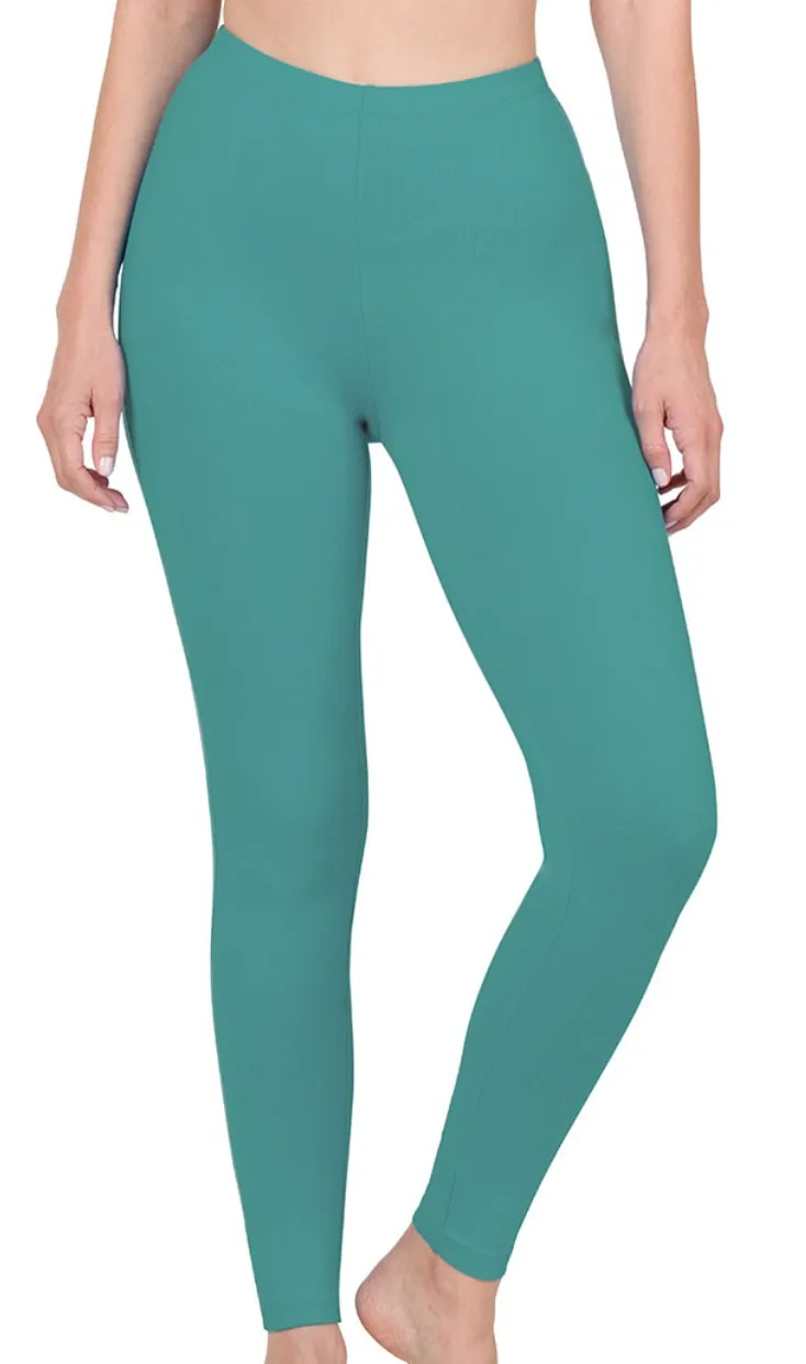 Lecia Basic Leggings-Dusty Teal