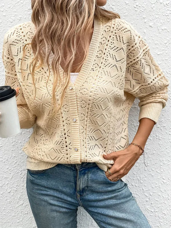 New simple thin short casual wool cardigan