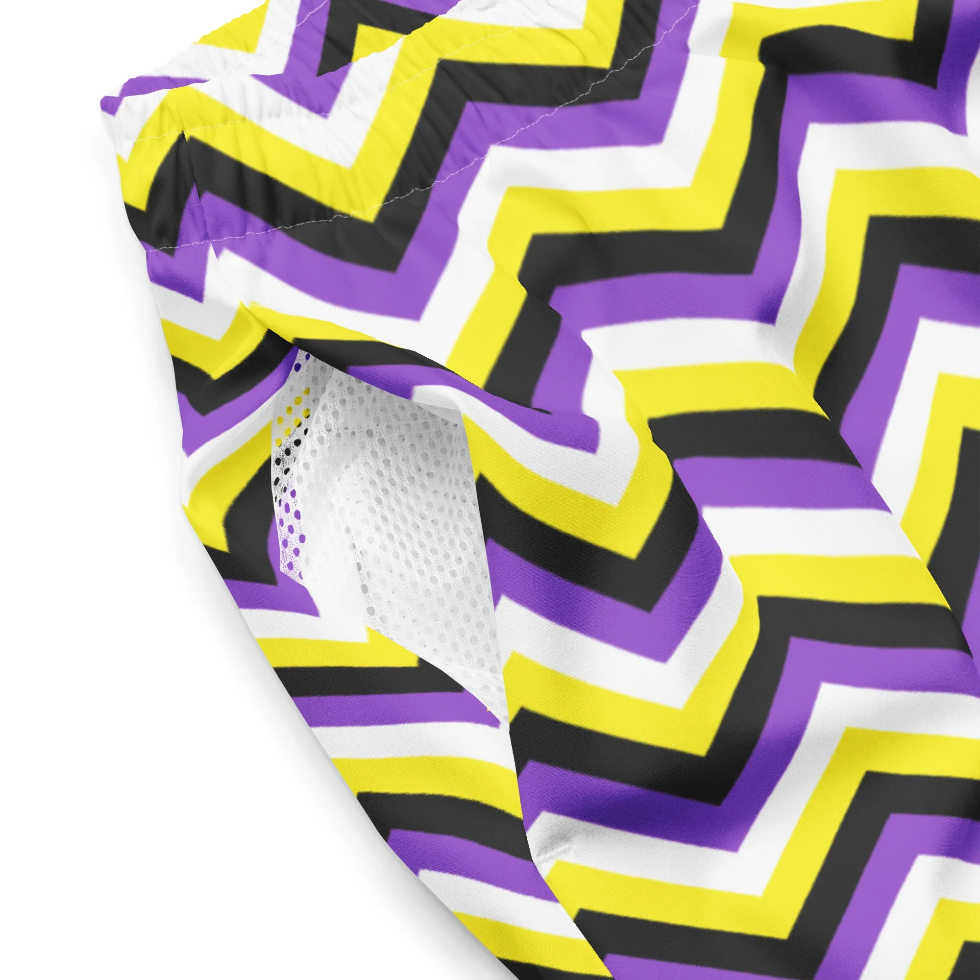 Non-Binary Zig Zag Swimming Trunks
