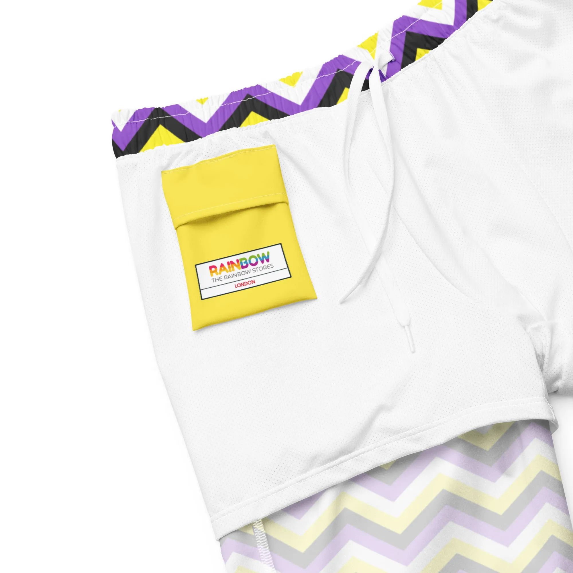 Non-Binary Zig Zag Swimming Trunks