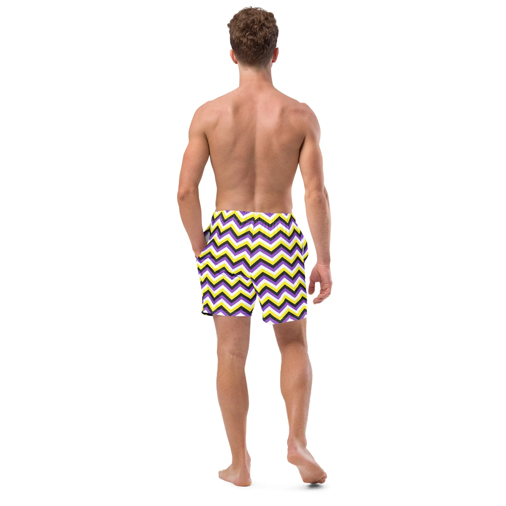 Non-Binary Zig Zag Swimming Trunks